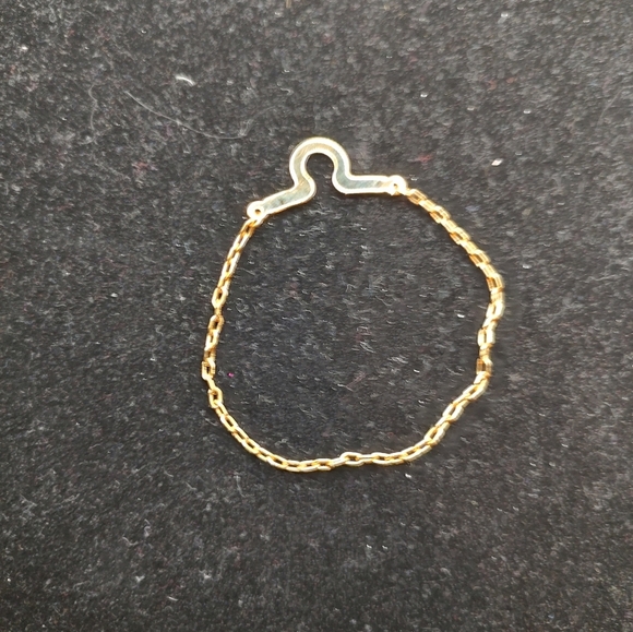 Vintage Colibri - Tie Bar/Chain - Button Style 18KT Gold Electroplate - Picture 9 of 9